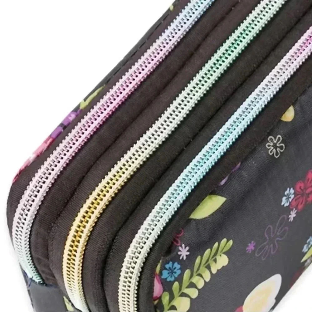 Flower Print Large Wristlet